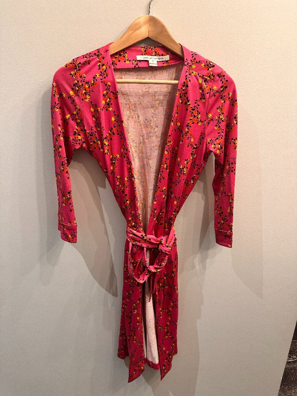 [MINT]Diane von Furstenberg (DVF) "New Julian Two" silk jersey wrap dress (Pink)